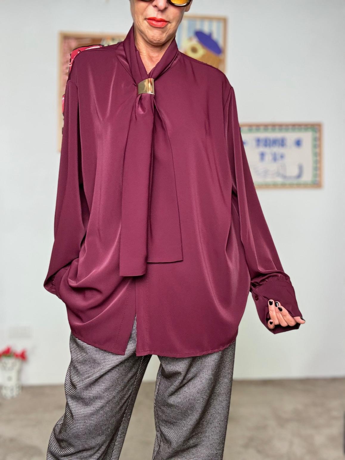 SUSY STAR - Camicia con Nodo Frontale VINO STLS1037/ VINO SUSY STAR 