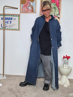SUSY STAR - Giacca lunga in jeans unisex  Stile oversize, 100% carisma! ST3089/ JEANS SUSY STAR 