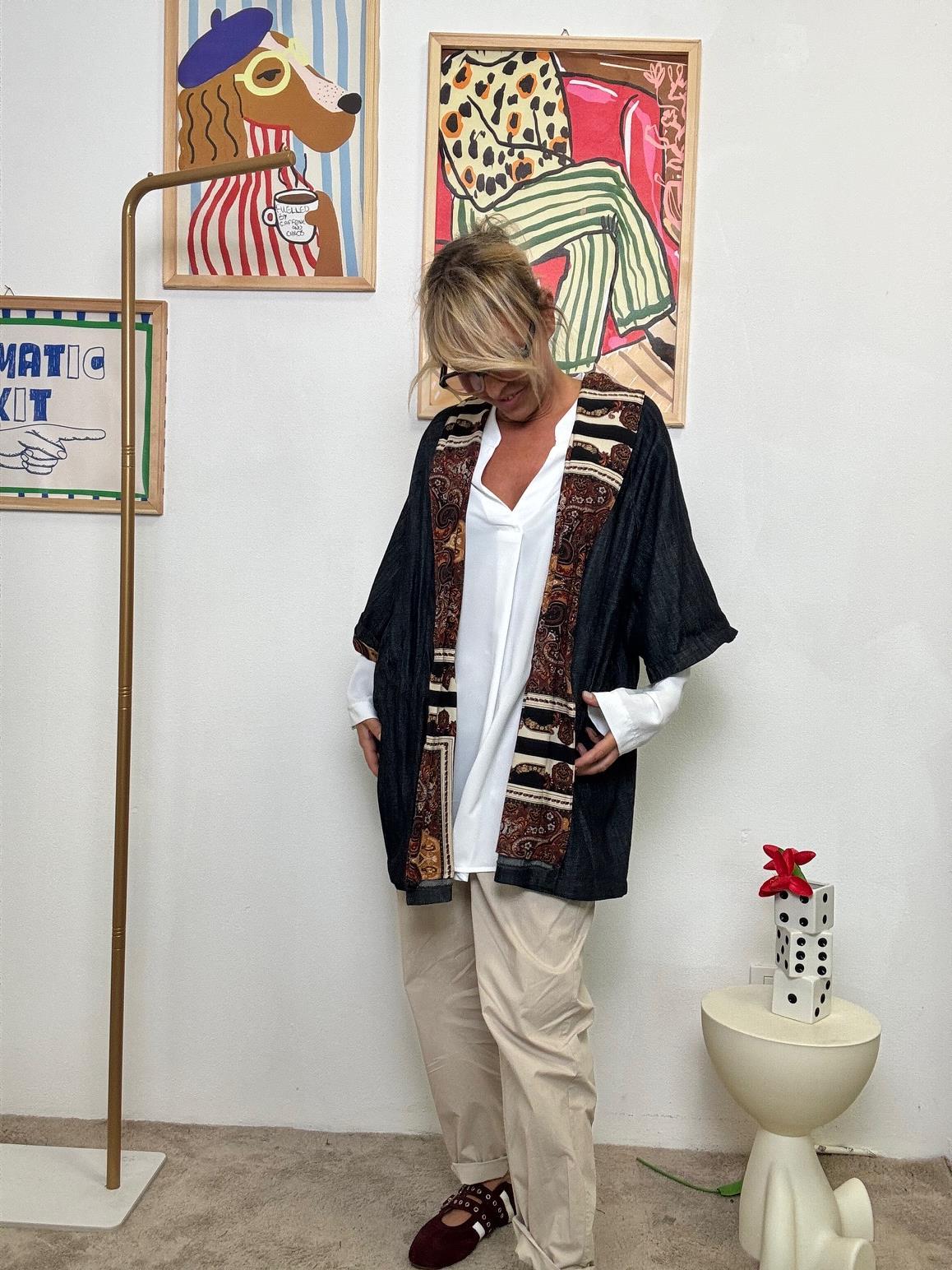 DEJA VU - Kimono Boho Bazar  Misterioso, Leggero, Ispirato A25RU608/ FANTASIA DEJA VU 