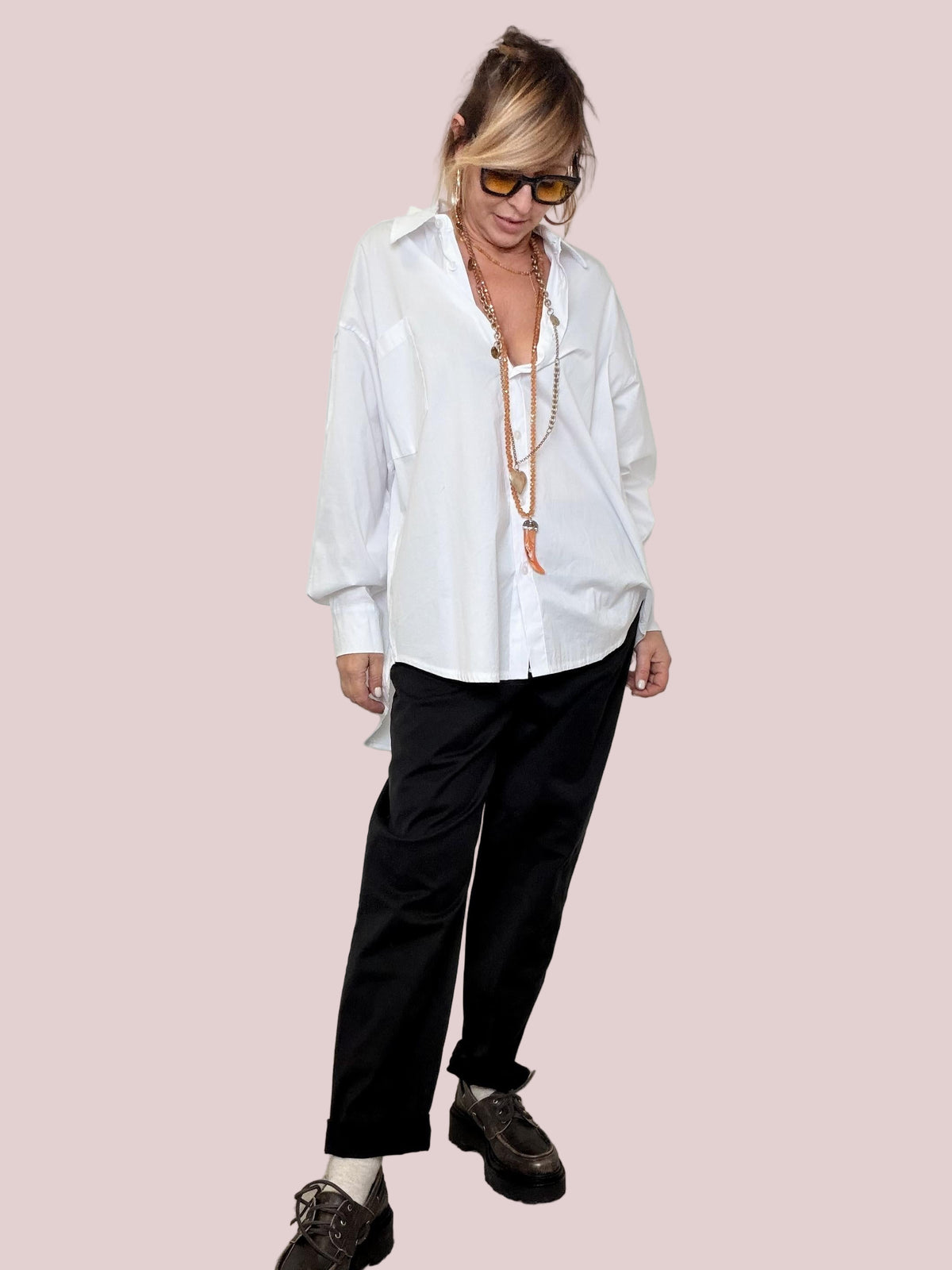 FEMALE - Camicia Boyfriend Glow C475/ BIANCA FEMALE 