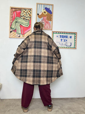 FEMALE - Giacca oversize a quadri  stile casual e super comfy NERO 33917YJP-1/ CHECK NERO FEMALE 