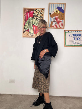 FEMALE - Foulard triangolare in raso con nero pizzo  dettaglio chic per i tuoi outfit N109/ NERO FEMALE 