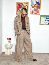 SOUVENIR - Giacca pied de poule marrone  Stile elegante e carattere intramontabile M38F0749/ CAMMELLO SOUVENIR 