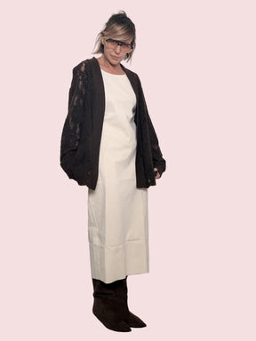 DEJA VU - Cardigan Lace Soft  romantico, leggero e super raffinato A25RH611/ MORO DEJA VU 