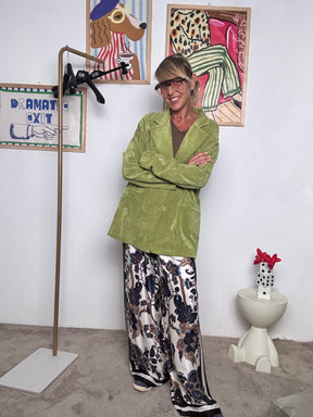 DEJA VU - Giacca in velluto a coste  Vintage vibes, spirito contemporaneo VERDE A25LU607/ OLIO DEJA VU 