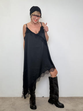 SUSY STAR - ABITO SLIP DRESS ROCK LACE ST251093/ NERO/NERO SUSY STAR 