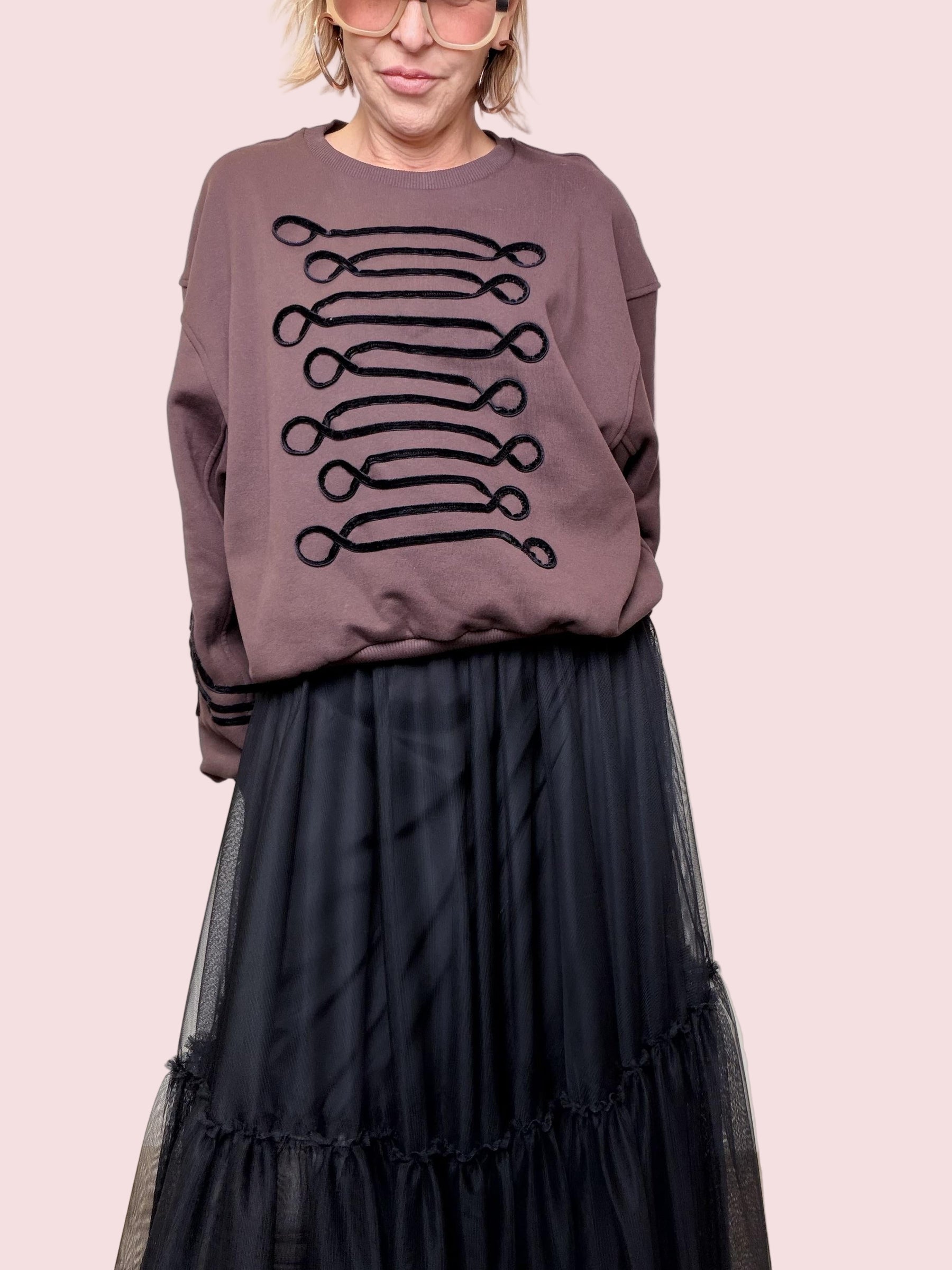 SOUVENIR - FELPA MAJORETTE CHIC MARRONE S38M1508/ marrone SOUVENIR 