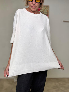 SUSY STAR - MAGLIA  OVER LUCE STAZ23808 / CREMA SUSY STAR 