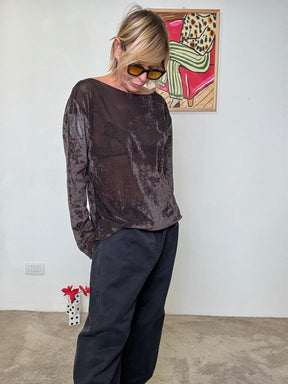 SUSY STAR - Maglia Velvet Glow STSY0348/ MORO SUSY STAR 