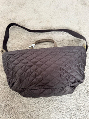 SUSY MIX - Marsupio trapuntato tweed & ecopelle moro 540B/ MORO SUSY MIX 