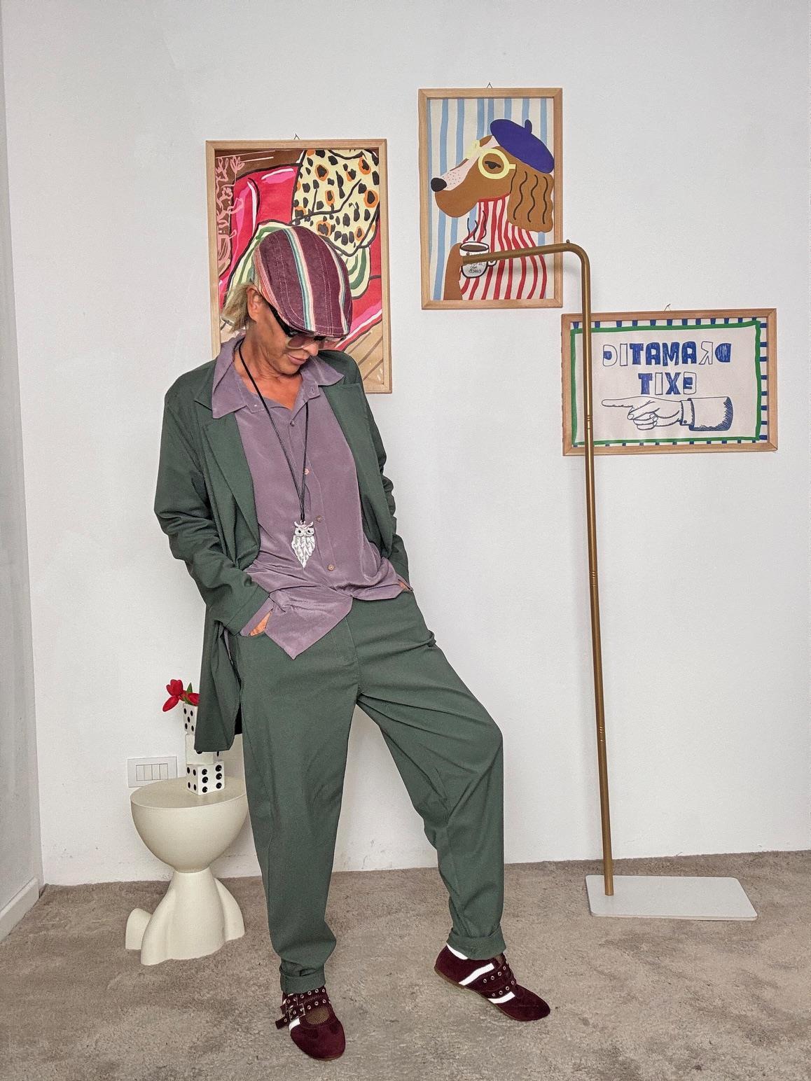 DEJA VU -  Giacca in bengalina  eleganza pratica e stile contemporaneo VERDE A25UN605/ VERDE DEJA VU 