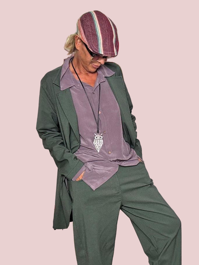 DEJA VU -  Giacca in bengalina  eleganza pratica e stile contemporaneo VERDE A25UN605/ VERDE DEJA VU 