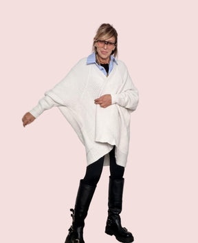 SUSY STAR - Cardigan Oversize Nuvola YT12157/ CREMA SUSY STAR 
