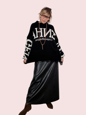 FEMALE - Maglia Copenhagen KMACOP/ NERO-PANNA FEMALE 