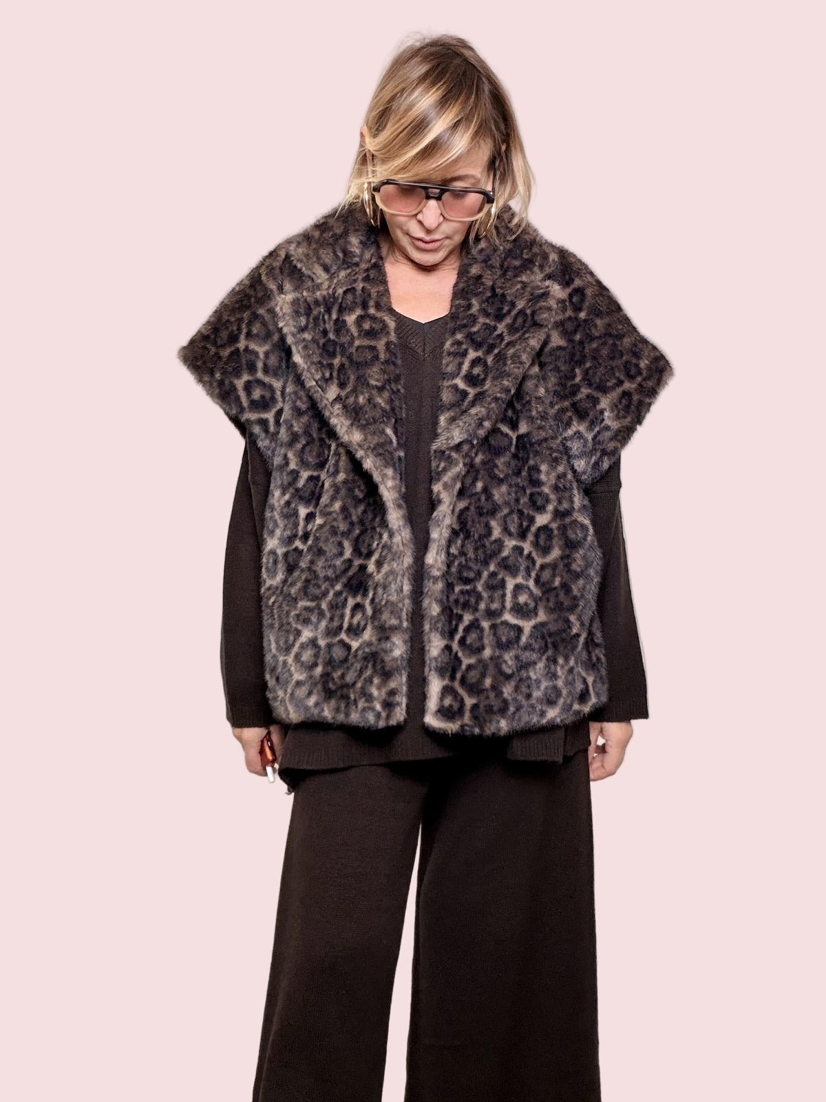 DEJA VU - Gilet Ecopelliccia Wild Soft A25LU805/ LEO DEJA VU 