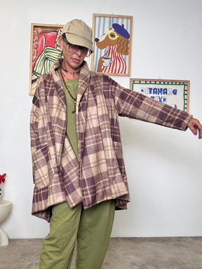 FEMALE - Giacca oversize a quadri  stile casual e super comfy BORDEAUX 33917YJP-1/ CHECK BORDEAU FEMALE 