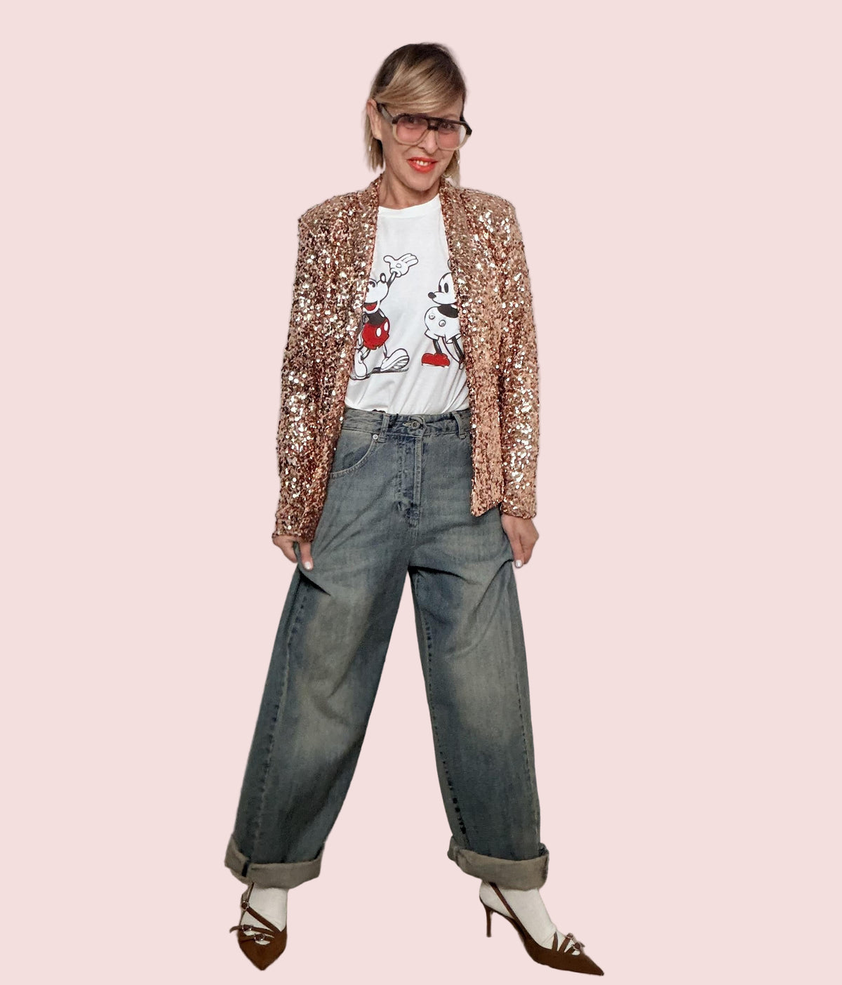 FEMALE -  GIACCA Sparkle Blazer G18107/ ORO FEMALE 