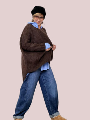 FEMALE - Maglia Chunky Cocoon  la maxi morbidezza che ti avvolge KS-3001/ MORO FEMALE 