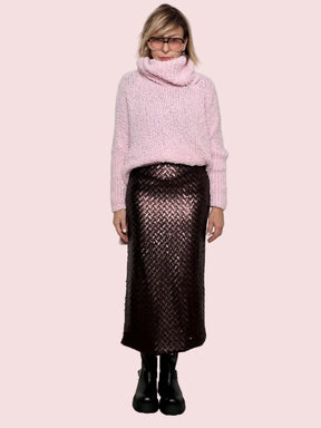 Gonna Sparkle Intrecciata  elegante, luminosa, irresistibile D01E1072/ MORO PHILIA LOFT 