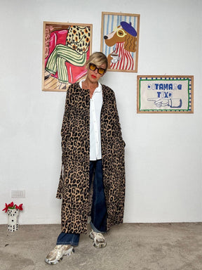 FEMALE - Cappotto in lana cotta animalier 9785/ ANIMALIER FEMALE 