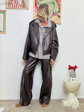 BOMBER - Bomber "Cioccolato Fondente" in Ecopelle  Grinta Morbida, Cuore Rock MARRONE J409SST840/ MORO SUSY STAR 