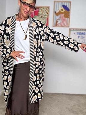 FEMALE - Cardigan lungo animalier  Grintoso, elegante e super cozy ZM22006/ MACULATO FEMALE 