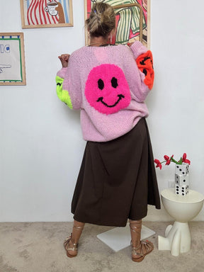 FEMALE - Maglione Oversize Happy Mood  Perché la Moda è un Gioco ROSA CM1632-SMILE/ ROSA FEMALE 