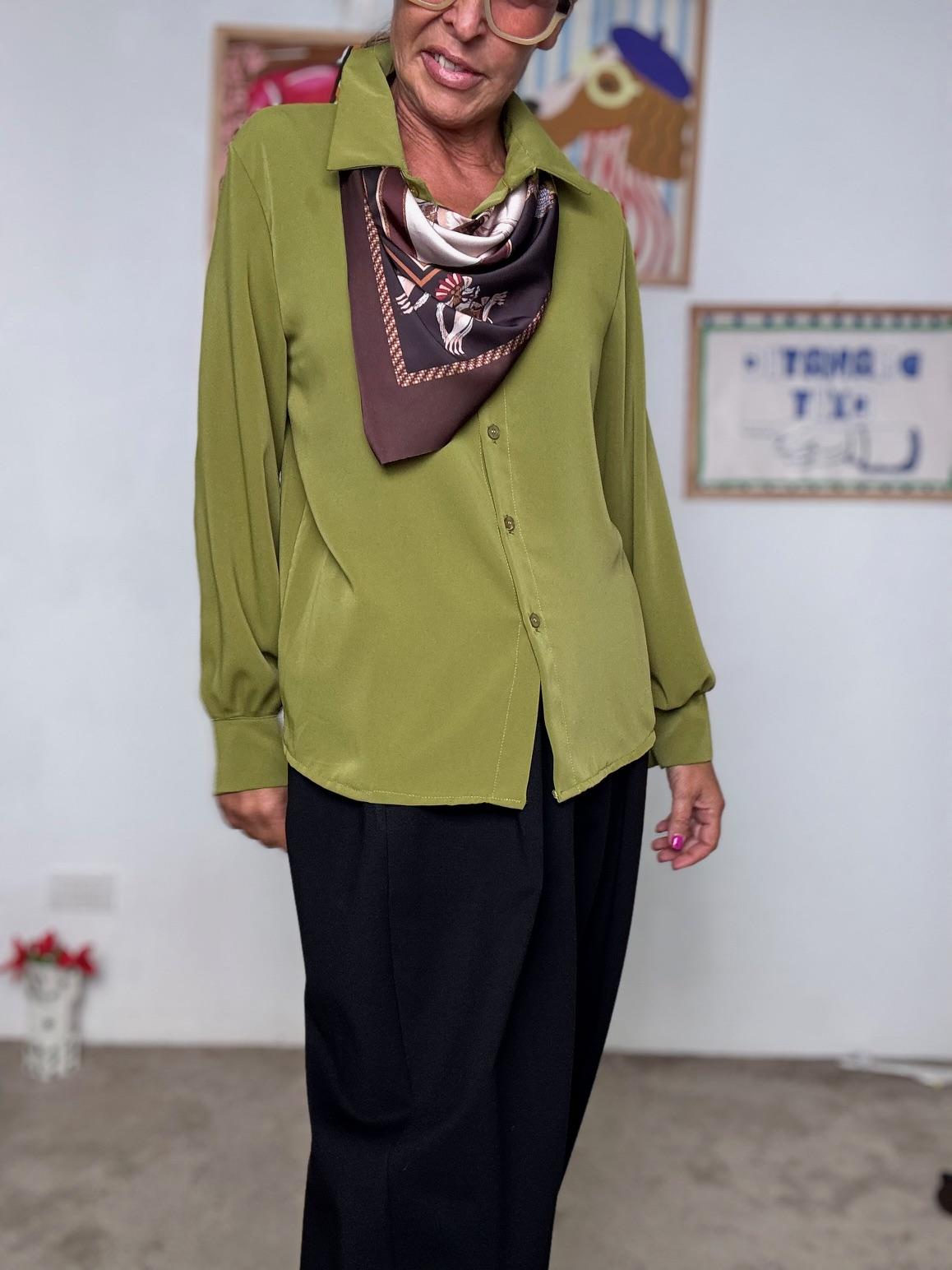 FEMALE - Camicia con foulard integrato 38609PK/ OLIO FEMALE 