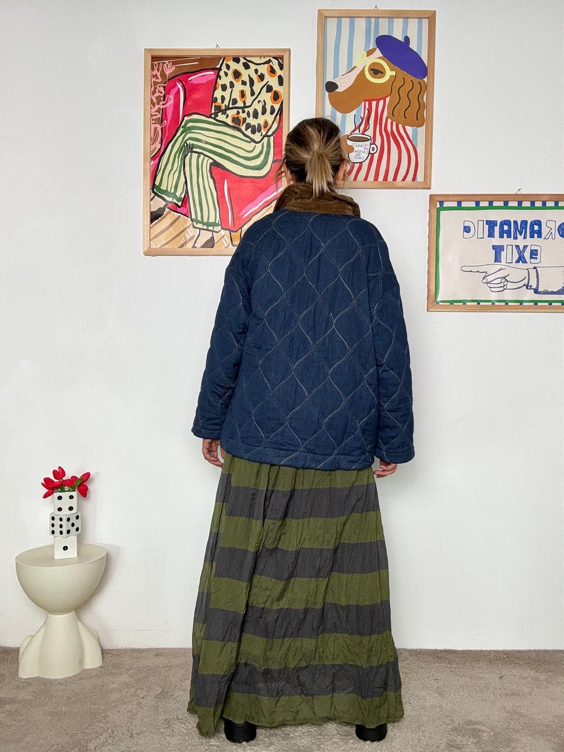 FEMALE - Giacca di jeans trapuntata donna con patch colorate WM2589DAI/ JEANS FEMALE 