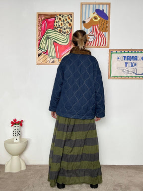 FEMALE - Giacca di jeans trapuntata donna con patch colorate WM2589DAI/ JEANS FEMALE 