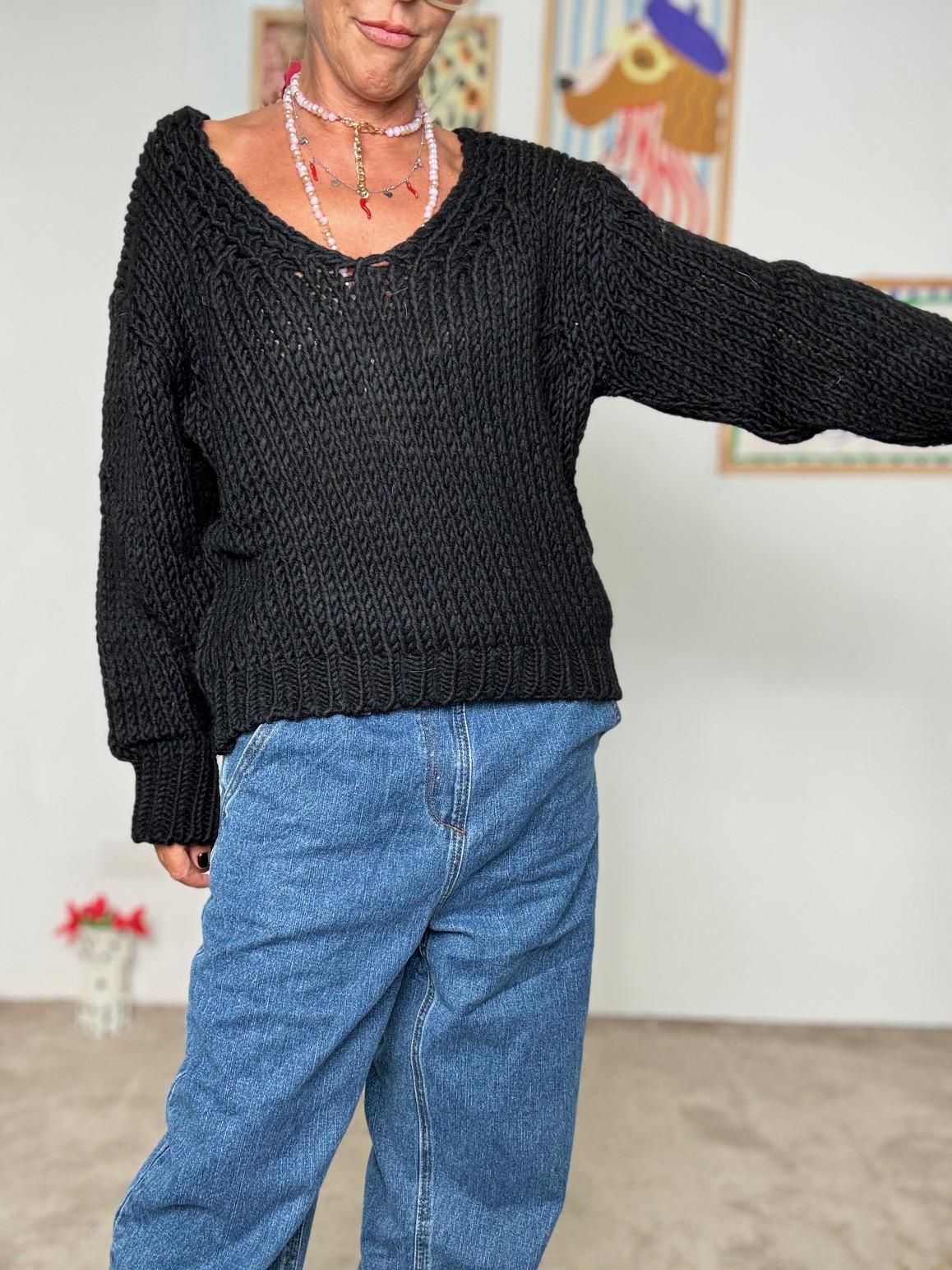 FEMALE - Maglia a Maglia Grossa Easy Chic NERO 3254 NERO FEMALE 