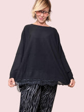 SUSY STAR - Maglia Maxi Lace  il nero chic che fa subito figura ST78327P/ NERO SUSY STAR 