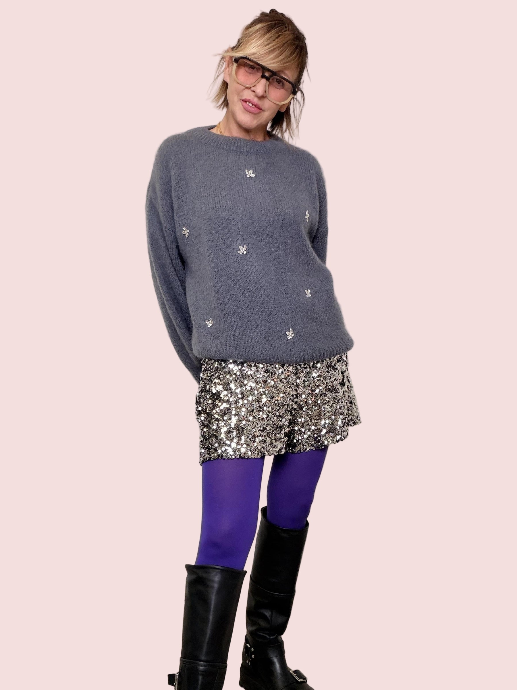 MAGLIA STELLINE S38M1477/ GRIGIO SOUVENIR 