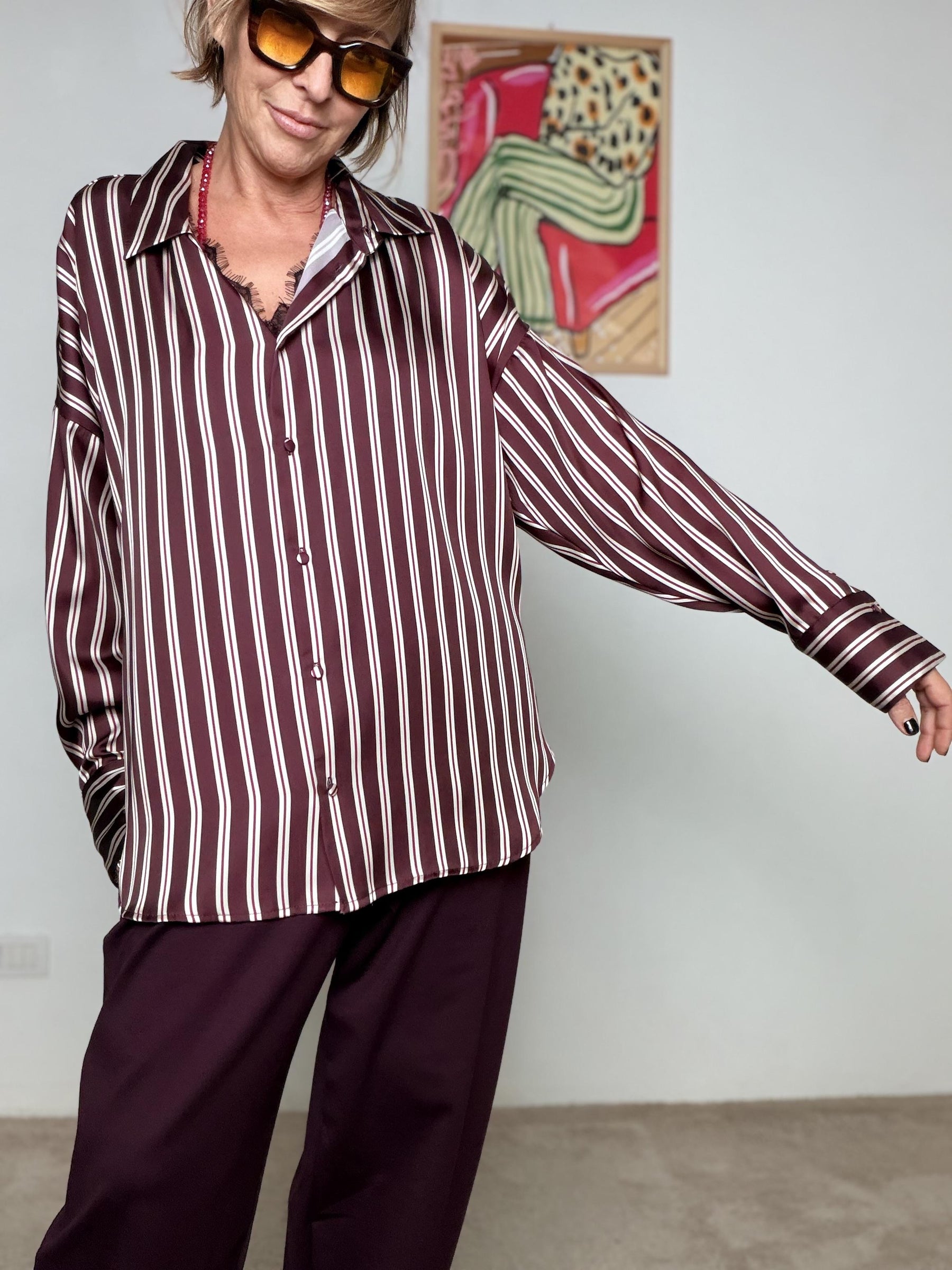 FEMALE - CAMICIA STRIPE CHIC STCA1238S36/ VINO SUSY STAR 