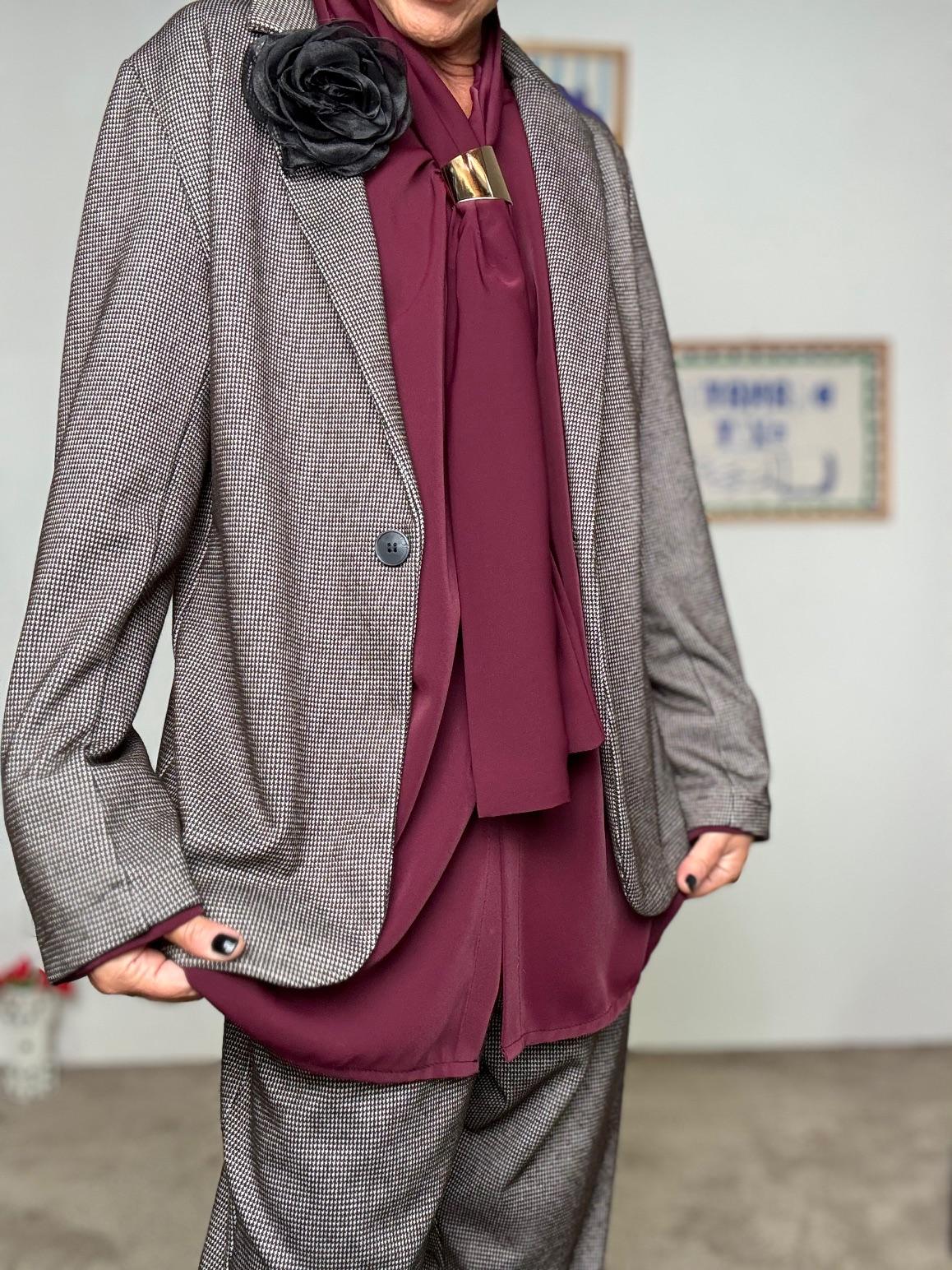 SUSY STAR - Giacca over dal taglio maschile moro ST80342AOS/ MORO SUSY STAR 