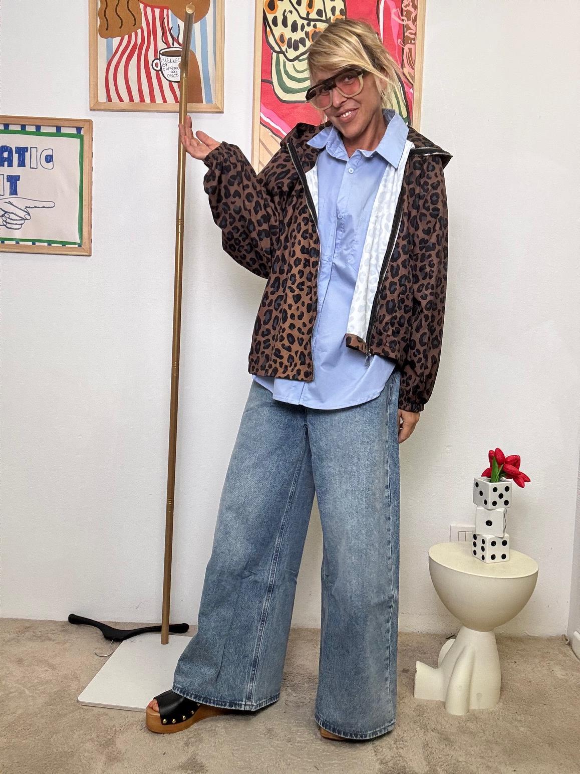 FEMALE - Giacca Leggera Animalier  Lo Spirito Wild in Versione Urban M11857/ ANIMALIER FEMALE 