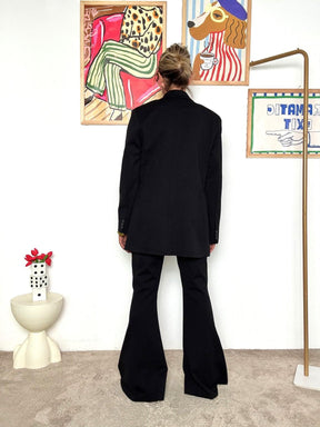 HAVE ONE  - Giacca nera punto Milano over donna  elegante, comoda e super versatile JMI-P028/ NERO HAVE ONE 