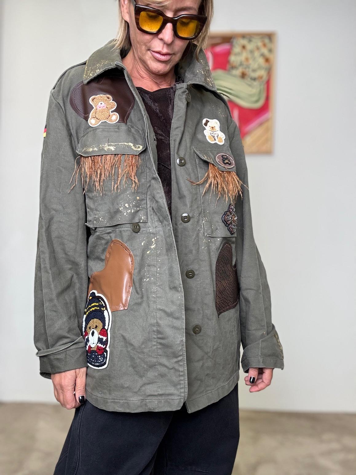 AB PINK - GIACCA TEDDY ARMY GIACCA TEDDY ARM/ MILITARE AB PINK 