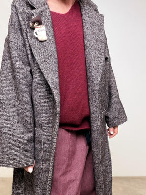 PHILIA LOFT - Cappotto Maxi Relax D01N0856/ MORO PHILIA LOFT 