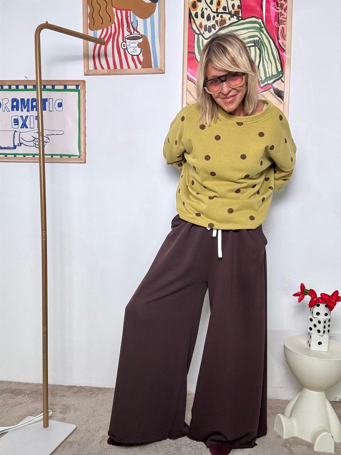 FEMALE - Felpa Oversize "Dot Power"  Stile comodo con personalità OCRA H1416/ OCRA FEMALE 