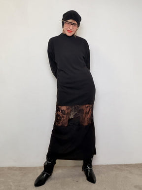 FEMALE - Abito Lace Vision  Minimal sopra, sorpresa sotto 39083 / NERO FEMALE 