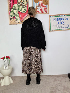 FEMALE - Cardigan Chunky Confetto Ribelle  NERO ZM66001/ NERO FEMALE 