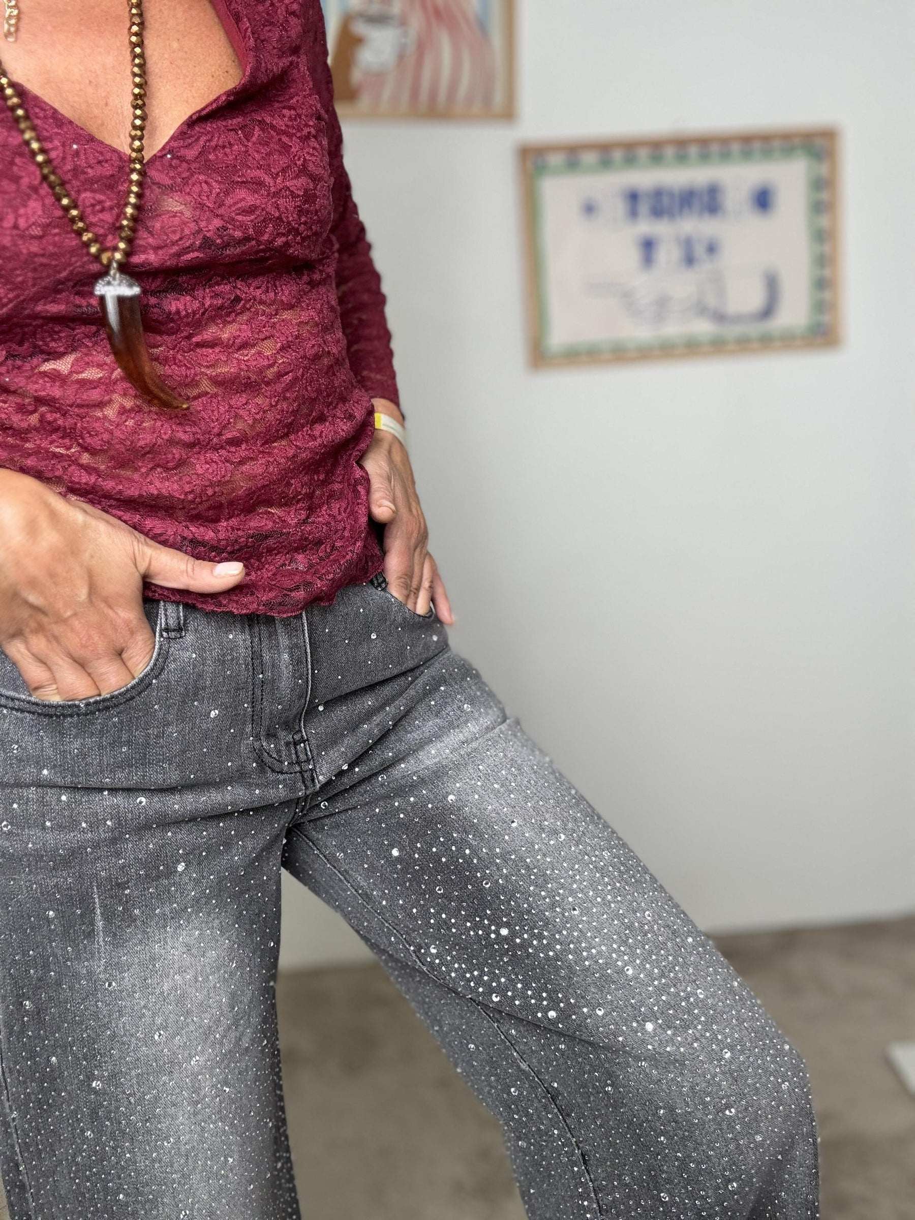 FEMALE - Jeans Cosmic Dust  Scintille di Stile 9290/ GRIGIO FEMALE 