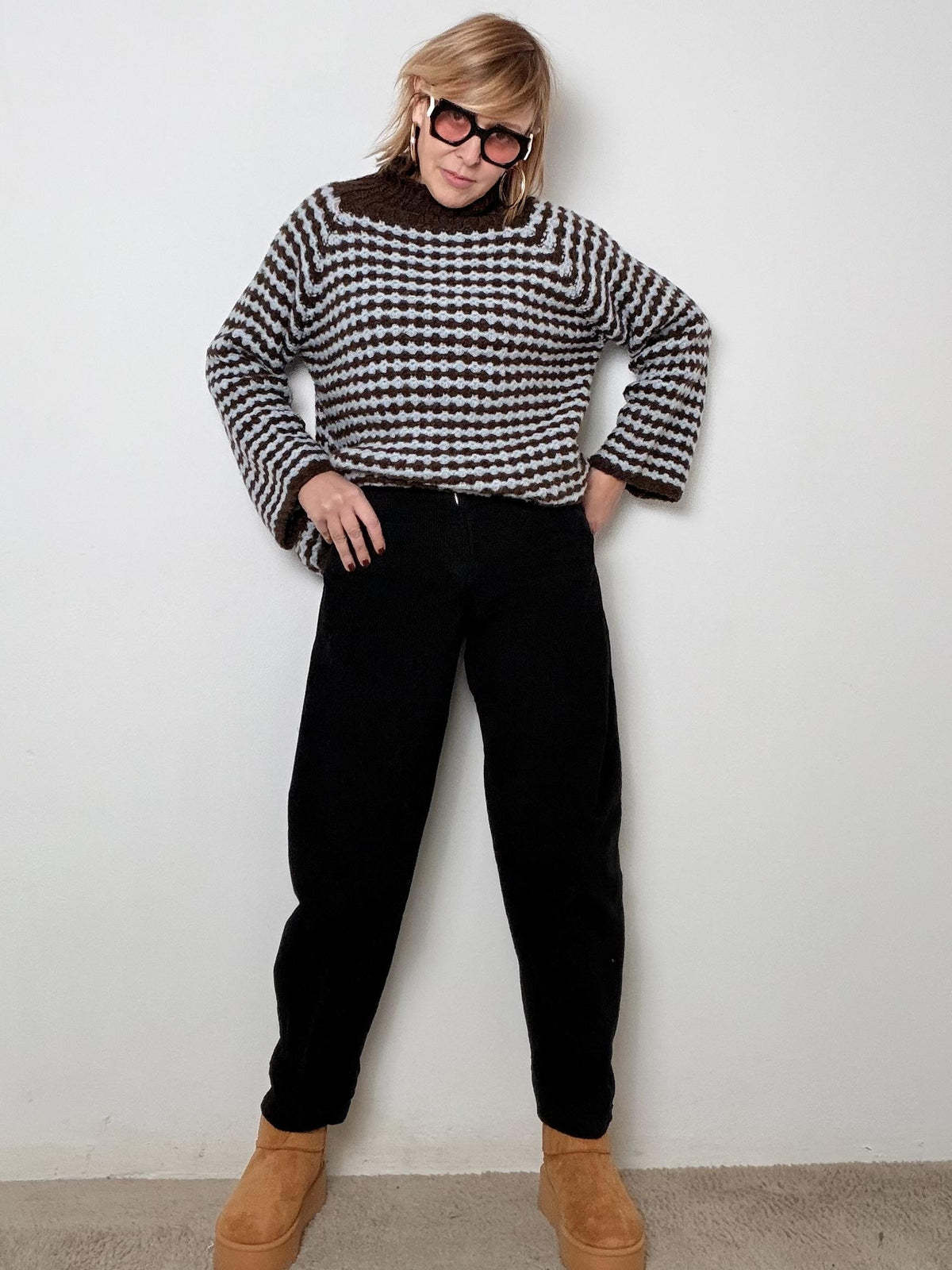 Pantalone Soft Cord Mood NERO 59452P/ NERO SUSY MIX 