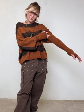 PHILIA LOFT - MAGLIA DOUBLE FUN  CON MANICOTTI COCCIO F01E0884/ COCCIO PHILIA LOFT 