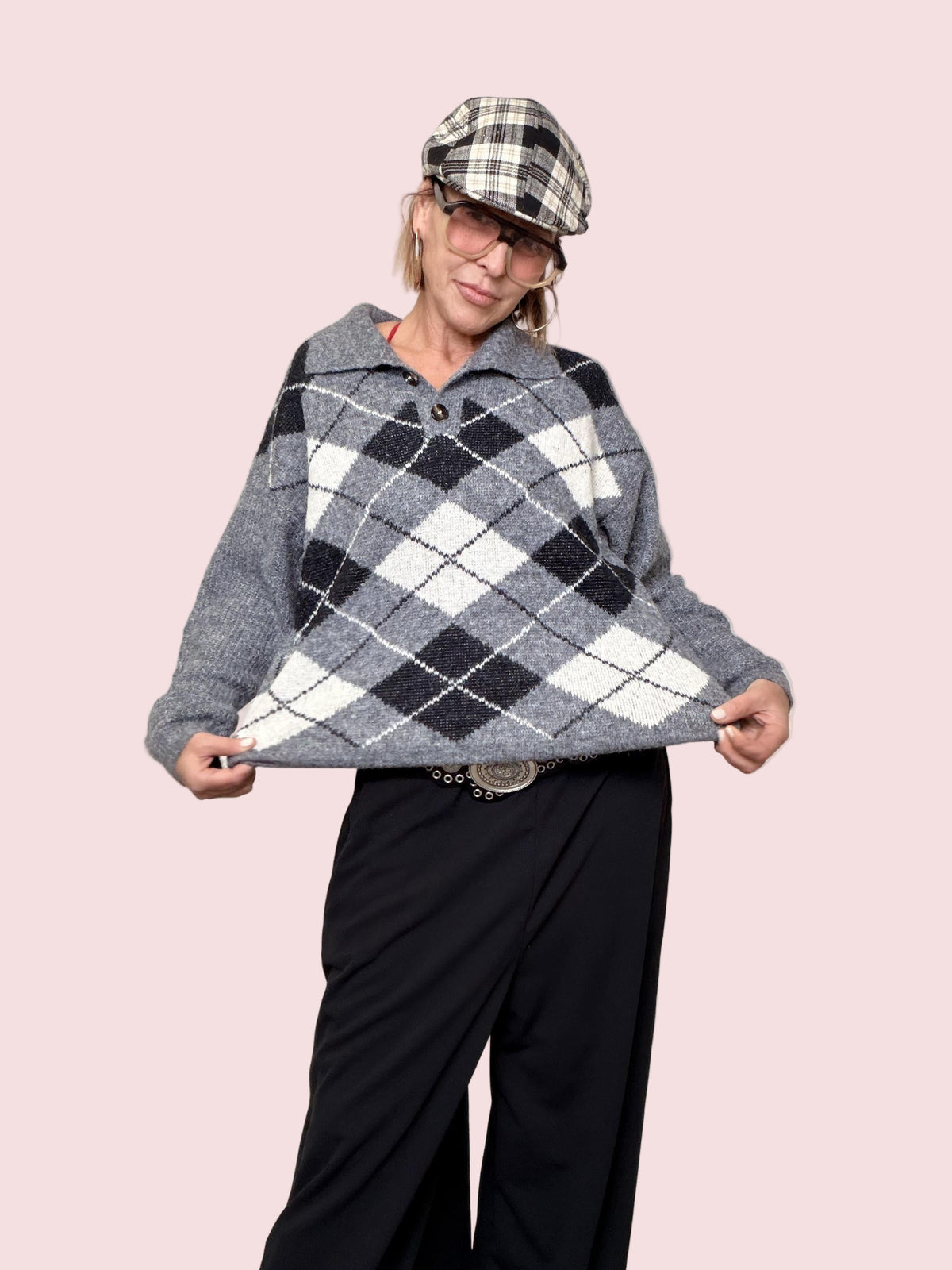 FEMALE - POLO ARGYLE CHIC ZM10121/ GRIGIO FEMALE 