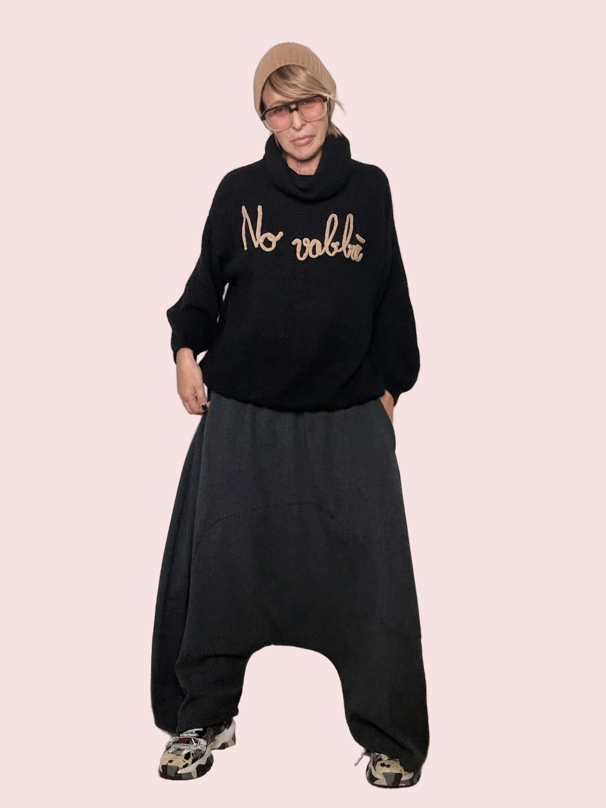 FEMALE - Pantalone Alla Turca nero 38969DCXW/ NERO FEMALE 