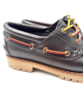 DIVINE FOLLIE - Scarpe donna in pelle stile boat con suola carrarmato 50D/ TDM DIVINE FOLLIE 