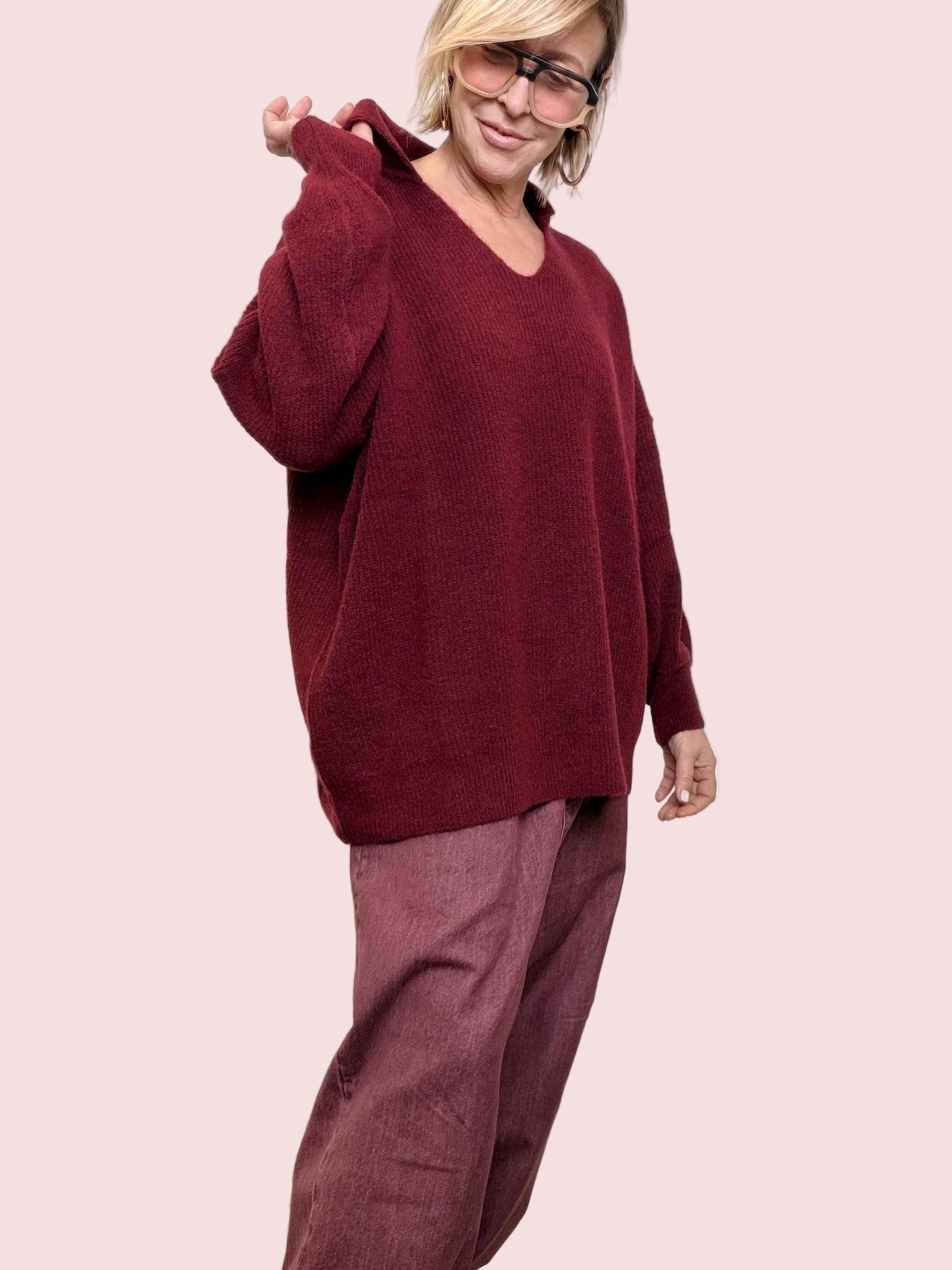 SUSY STAR - Polo Cozy Oversize ST7076/ BORDEAUX SUSY STAR 