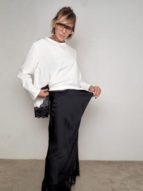 SUSY STAR -Gonna Satin Lace NERO STLS1912/ NERO SUSY STAR 